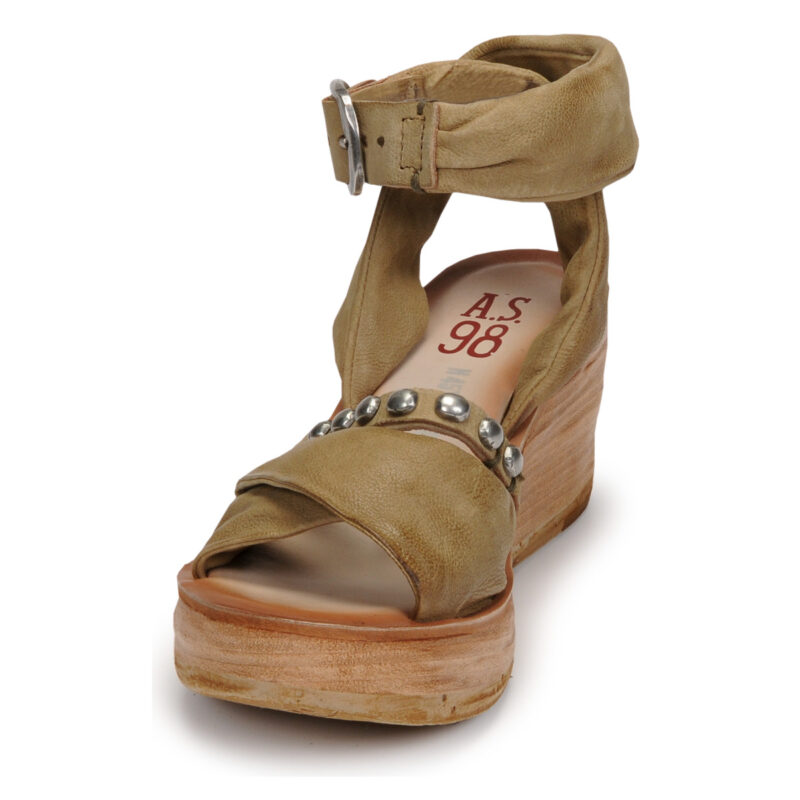 Airstep / A.S.98 NOA STRAP II Kaki Keilabsatz-Sandalen Damen - 3