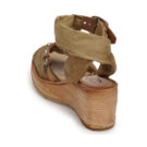 Airstep / A.S.98 NOA STRAP II Kaki Keilabsatz-Sandalen Damen - 5