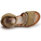 Airstep / A.S.98 NOA STRAP II Kaki Keilabsatz-Sandalen Damen - 6