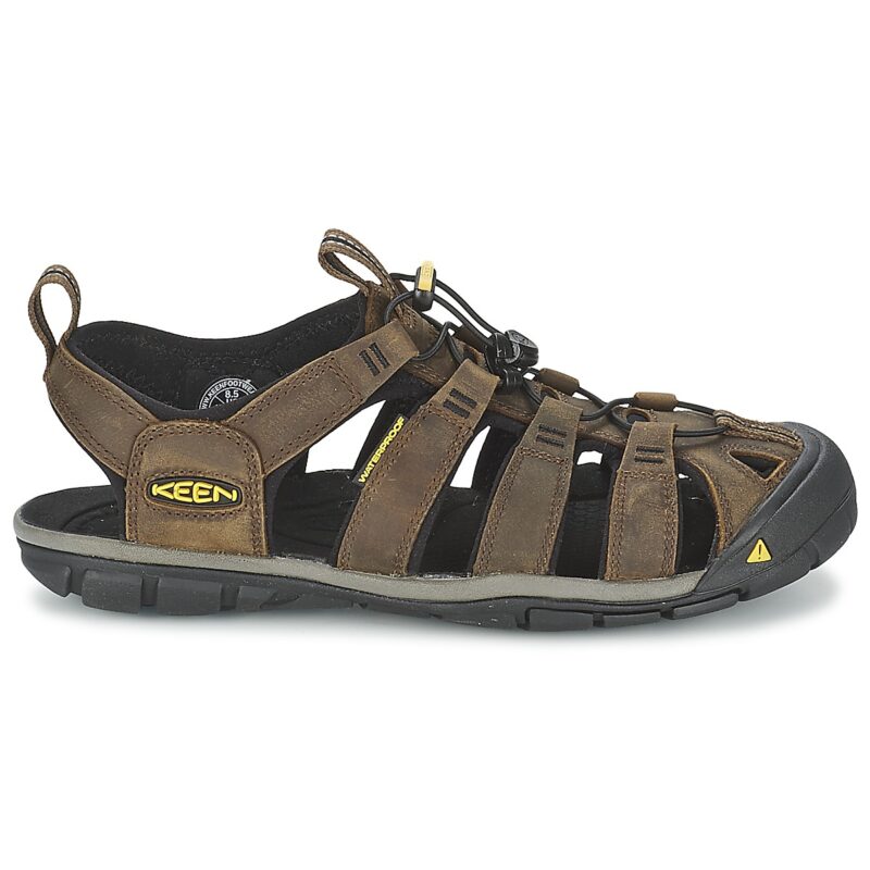 Keen Sandales homme CLEARWATER CNX en cuir marron - Taille 2