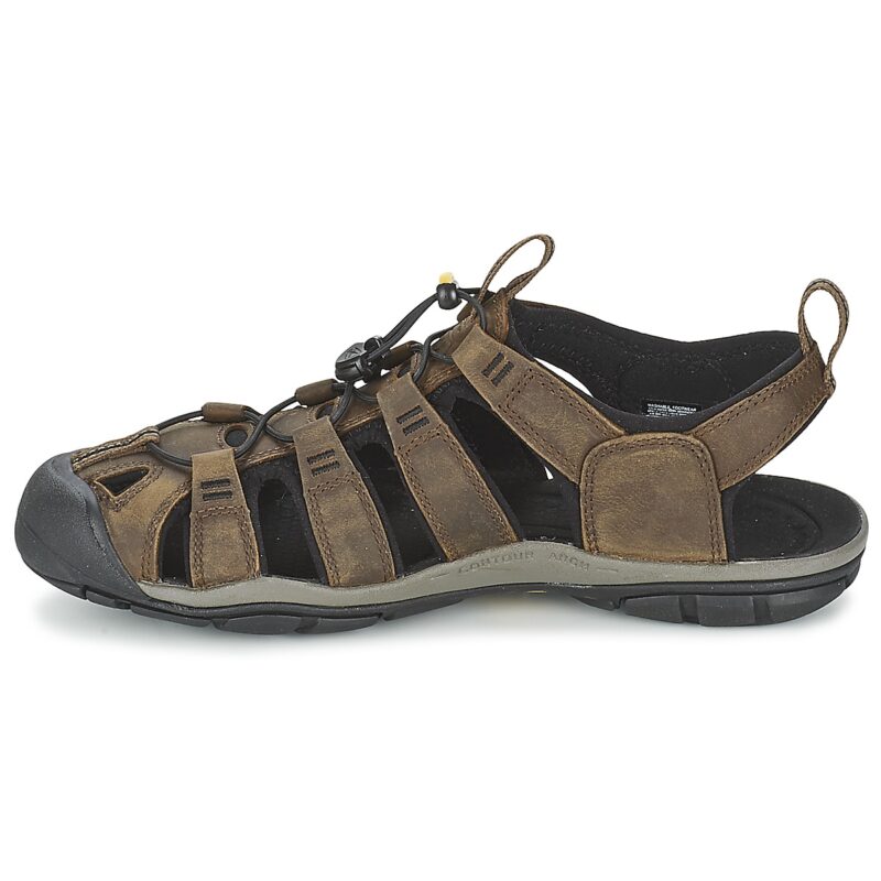 Keen Sandales homme CLEARWATER CNX en cuir marron - Taille 4