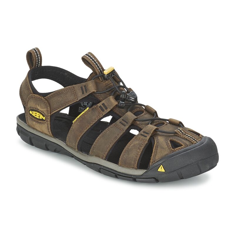 Keen Sandales homme CLEARWATER CNX en cuir marron - Taille 1