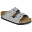 BIRKENSTOCK Arizona Kids Birko-flor / Brillante / Purpurina / Plateado / Zapatillas estrechas plateadas para ni&ntilde;a - 1