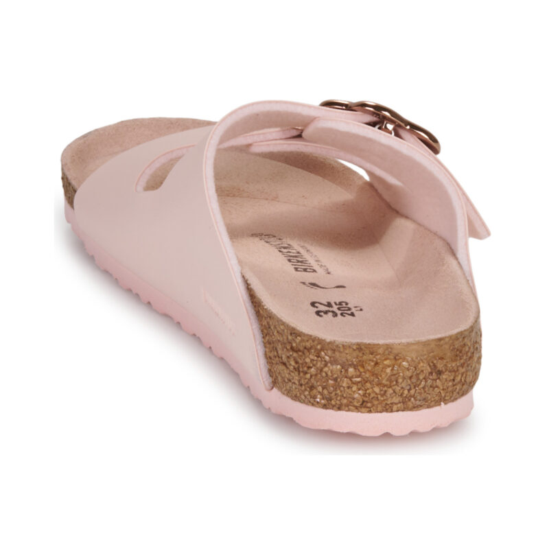 BIRKENSTOCK Arizona Kids Flower Buckle Birko-flor / Light / Rosa / Stretto Beige Ciabatta Bambina - 5
