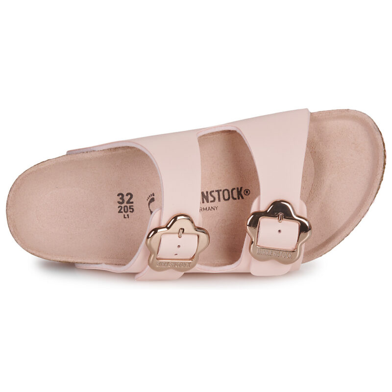 BIRKENSTOCK Arizona Kids Flower Buckle Birko-flor / Light / Rosa / Stretto Beige Ciabatta Bambina - 6