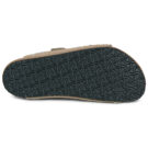 Chaussons fille BIRKENSTOCK Arizona &agrave; rivets pour enfants, synth&eacute;tiques, souples, gris, taupe et beige &eacute;troit - Pointure 7