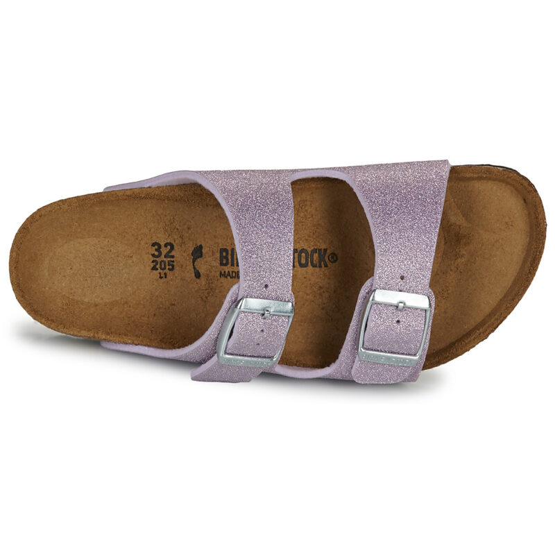 BIRKENSTOCK Arizona Kids Birko-flor / Shiny / Glitter / Purple / Stretto Viola Ciabatta Bambina - 6
