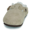 BIRKENSTOCK Boston Kids Suede / Taupe / Stretto Beige Zoccoli Bambina - 3