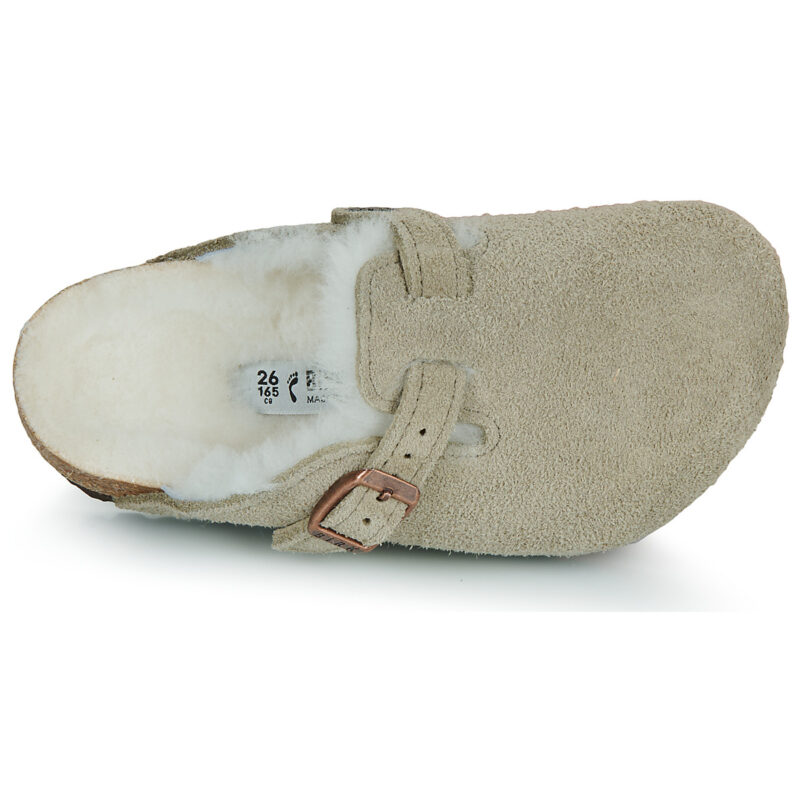 BIRKENSTOCK Boston Kids Suede / Taupe / Stretto Beige Zoccoli Bambina - 6