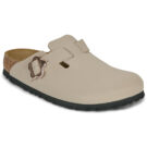 BIRKENSTOCK Boston Kids Flower Buckle Birko-flor / Sandcastle / Narrow Beige Girls Clogs - 1