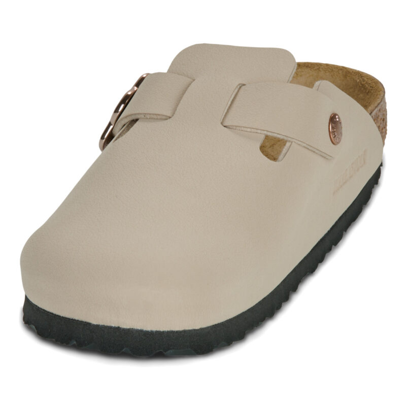 BIRKENSTOCK Boston Kids Flower Buckle Birko-flor / Sandcastle / Narrow Beige Girls Clogs - 3