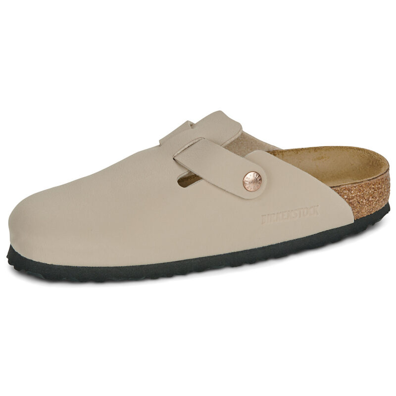 BIRKENSTOCK Boston Kids Flower Buckle Birko-flor / Sandcastle / Narrow Beige Girls Clogs - 4