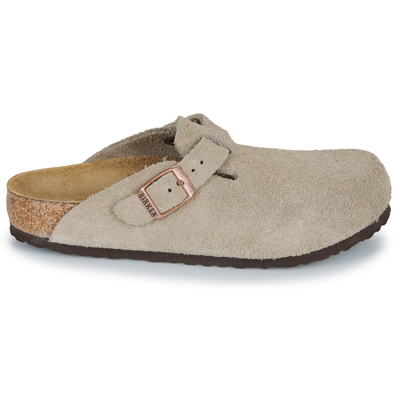 BIRKENSTOCK Boston Kids LEVE Taupe Suede / Taupe / Stretto Beige Zoccoli Bambina - 2