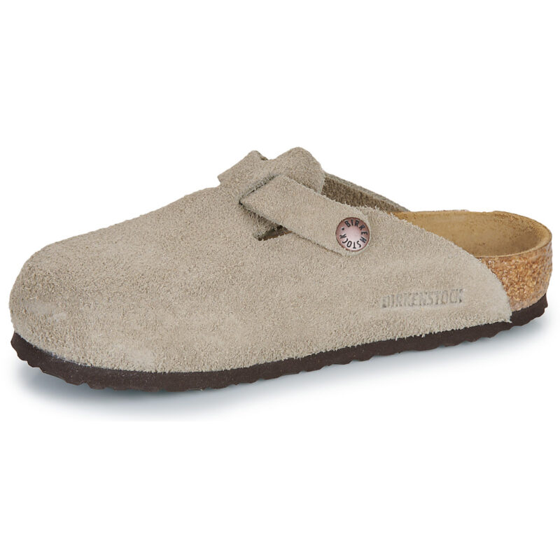 BIRKENSTOCK Boston Kids LEVE Taupe Suede / Taupe / Stretto Beige Zoccoli Bambina - 4
