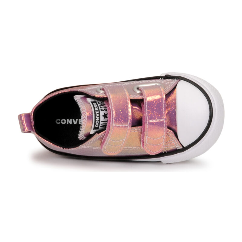 Converse Baskets Chuck Taylor All Star 2V &agrave; paillettes iris&eacute;es roses pour fille - 6