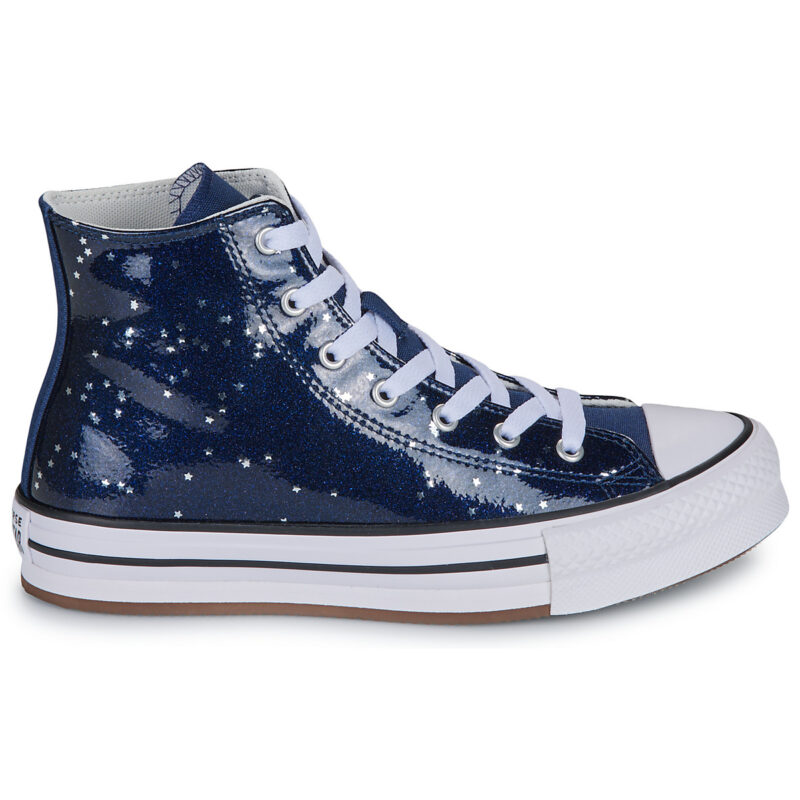 Converse Baskets CHUCK TAYLOR ALL STAR EVA LIFT GLITTER PLATFORM bleues - Fille - 2