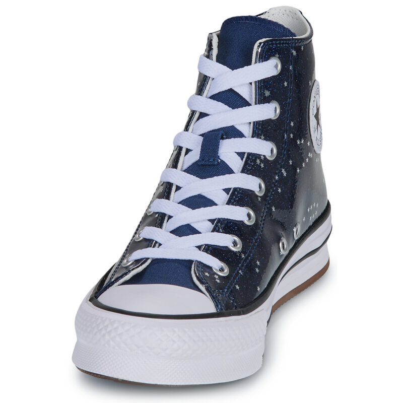 Converse Baskets CHUCK TAYLOR ALL STAR EVA LIFT GLITTER PLATFORM bleues - Fille - 3