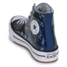 Converse Baskets CHUCK TAYLOR ALL STAR EVA LIFT GLITTER PLATFORM bleues - Fille - 5