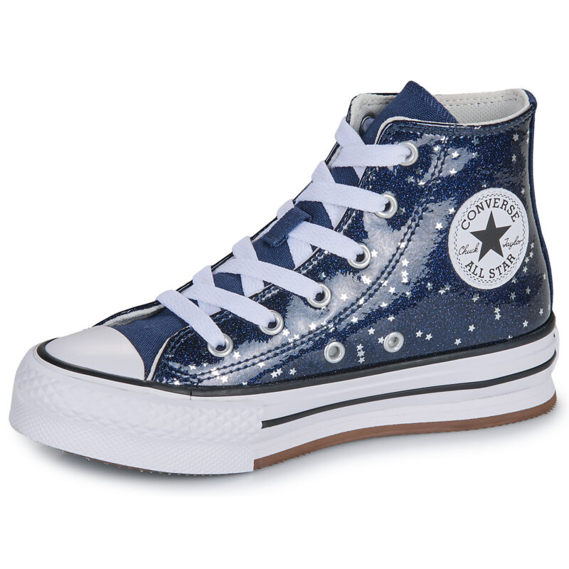 Converse CHUCK TAYLOR ALL STAR EVA LIFT GLITTER PLATFORM Blu - Sneakers Bambina - 4