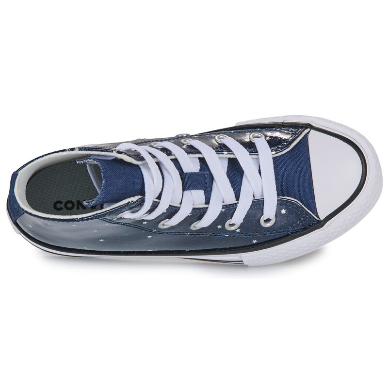 Converse CHUCK TAYLOR ALL STAR EVA LIFT GLITTER PLATFORM Blu - Sneakers Bambina - 6