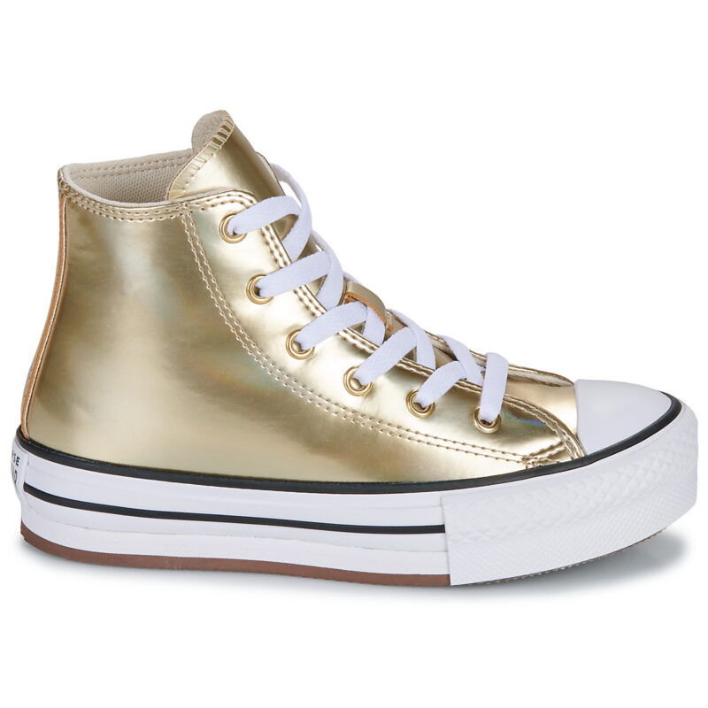 Converse CHUCK TAYLOR ALL STAR EVA LIFT PLATFORM METALLIC Oro Sneakers Bambina - 2