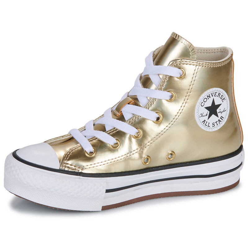 Converse CHUCK TAYLOR ALL STAR EVA LIFT PLATFORM METALLIC Oro Sneakers Bambina - 4