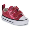 Scarpe bambini ragazza Converse  CHUCK TAYLOR ALL STAR GLITTER EASY ON  Rosso Converse 194435654355