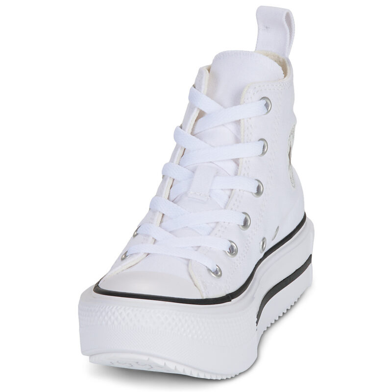 Converse CHUCK TAYLOR ALL STAR LIFT DOUBLE STACK Bianco Sneakers Bambina - 3