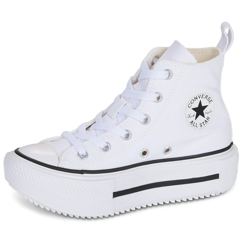 Converse CHUCK TAYLOR ALL STAR LIFT DOUBLE STACK Bianco Sneakers Bambina - 4