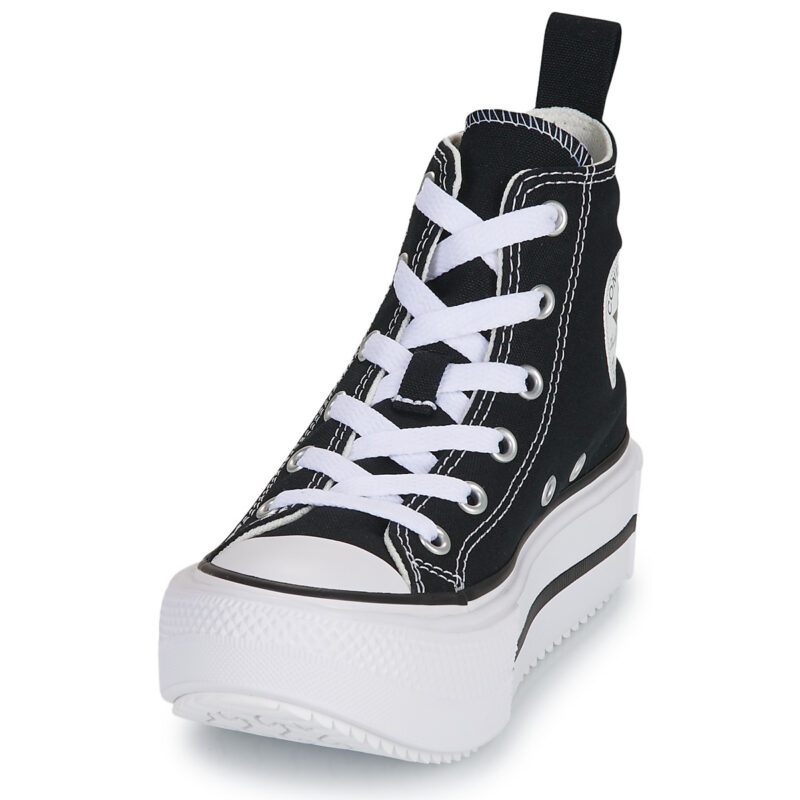 Converse Baskets Chuck Taylor All Star Lift Double Stack noires pour fille - Taille 3