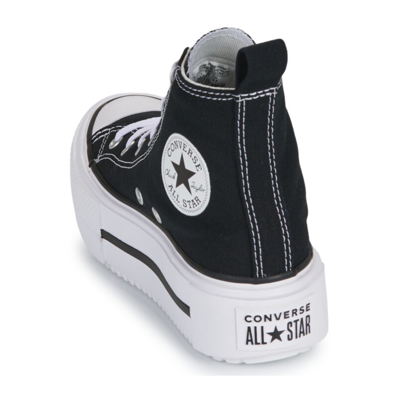 Converse Baskets Chuck Taylor All Star Lift Double Stack noires pour fille - Taille 5