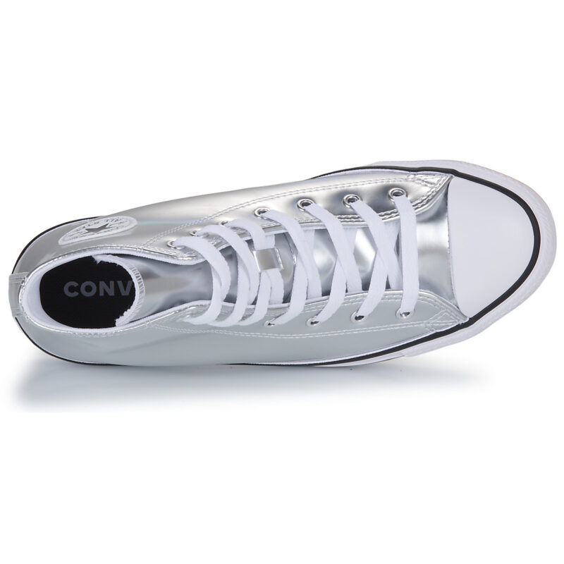 Converse CHUCK TAYLOR ALL STAR METALLIC Argento Sneakers Bambina - 6