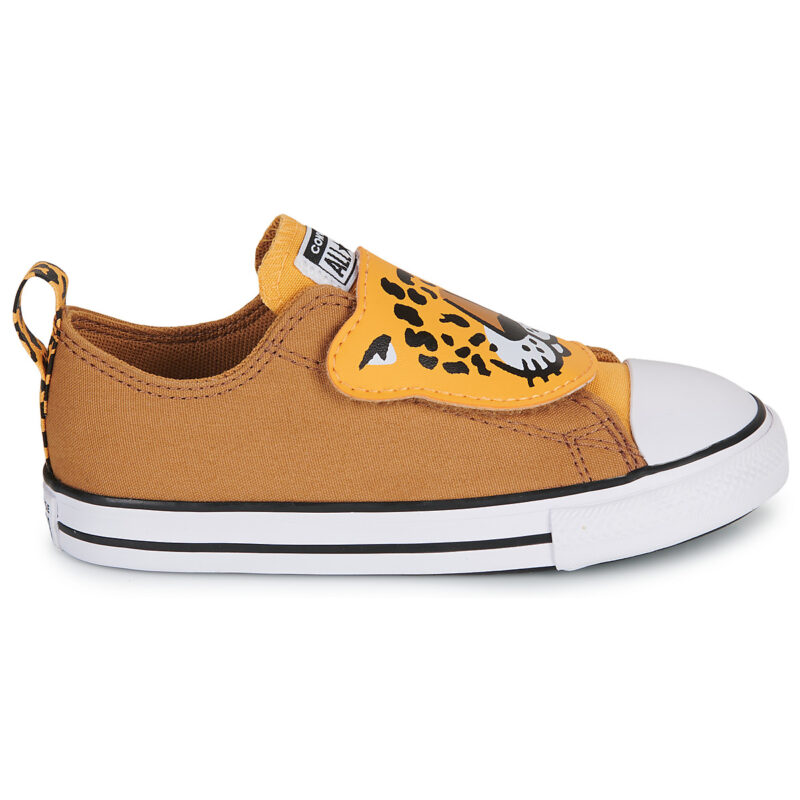 Converse CHUCK TAYLOR ALL STAR ONE STRAP LEOPARDS EASY-ON Marrone Sneakers Bambina - 2