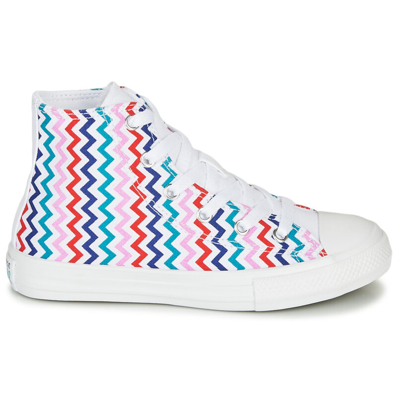 Converse CHUCK TAYLOR ALL STAR VLTG - HI Bianco Sneakers Bambina - 2
