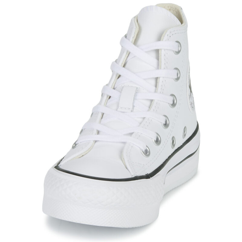 Converse Chuck Taylor All Star Eva Lift Leather Foundation Hi Bianco Sneakers Bambina - 3