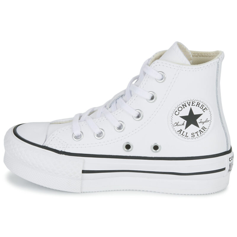 Converse Chuck Taylor All Star Eva Lift Leather Foundation Hi Bianco Sneakers Bambina - 4