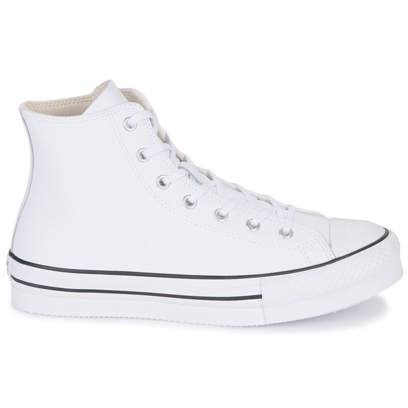 Converse Chuck Taylor All Star Eva Lift Leather Foundation Hi Bianco Sneakers Bambina - 2