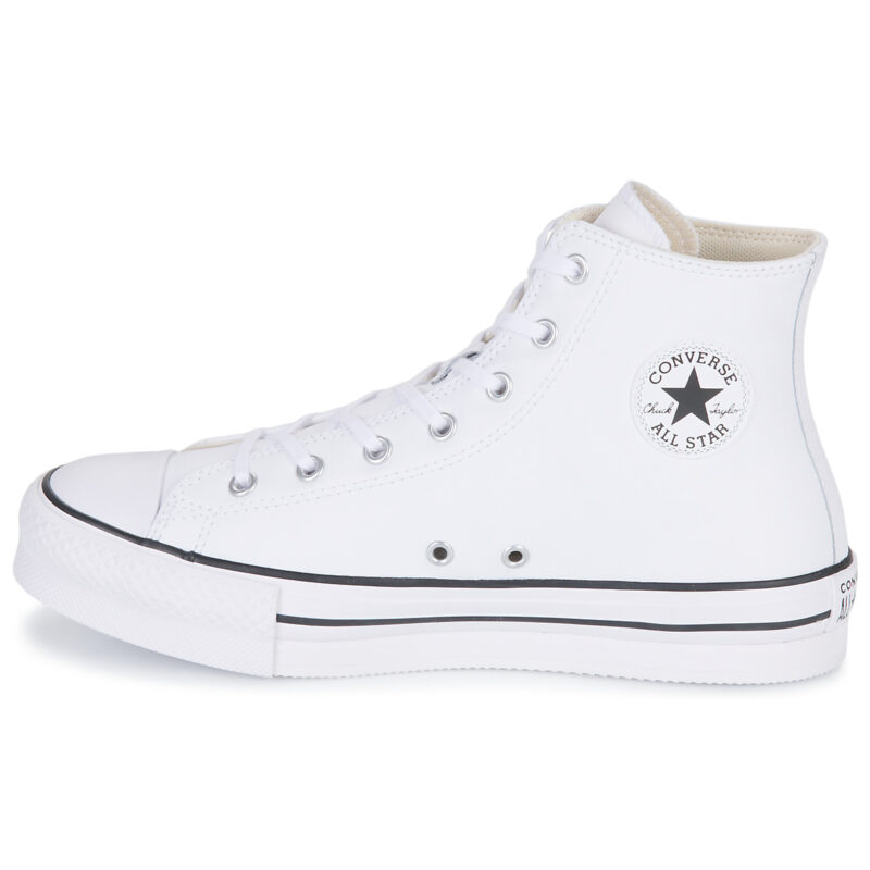 Converse Chuck Taylor All Star Eva Lift Leather Foundation Hi Bianco Sneakers Bambina - 4
