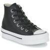 Scarpe bambini ragazza Converse  Chuck Taylor All Star Eva Lift Leather Foundation Hi  Nero Converse 194433828154