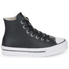 Converse Chuck Taylor All Star Eva Lift Leather Foundation Hi Nero Sneakers Bambina - 2