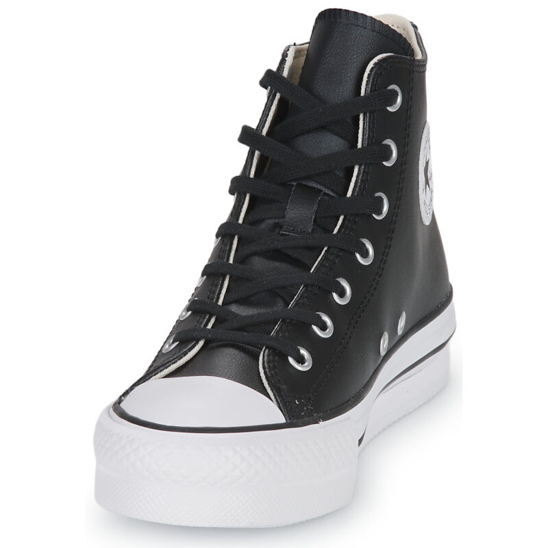 Converse Chuck Taylor All Star Eva Lift Leather Foundation Hi Nero Sneakers Bambina - 3