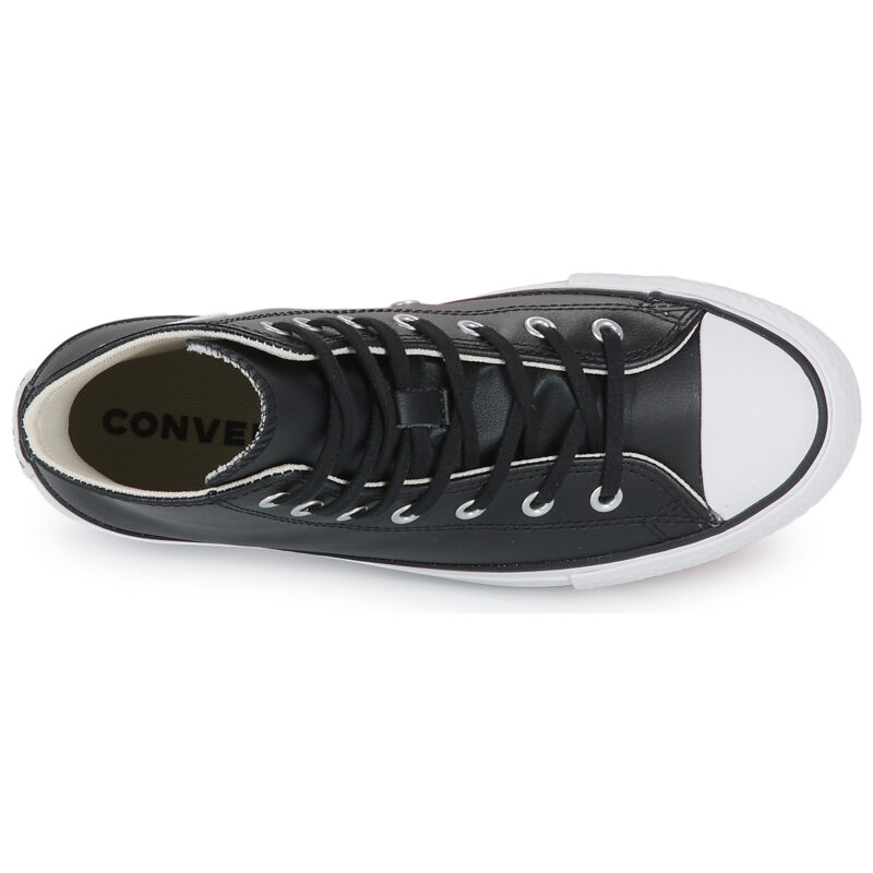 Converse Chuck Taylor All Star Eva Lift Leather Foundation Hi Nero Sneakers Bambina - 6