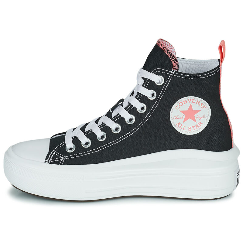 Converse Chuck Taylor All Star Move Canvas Color Hi Nero Sneakers Bambina - 4