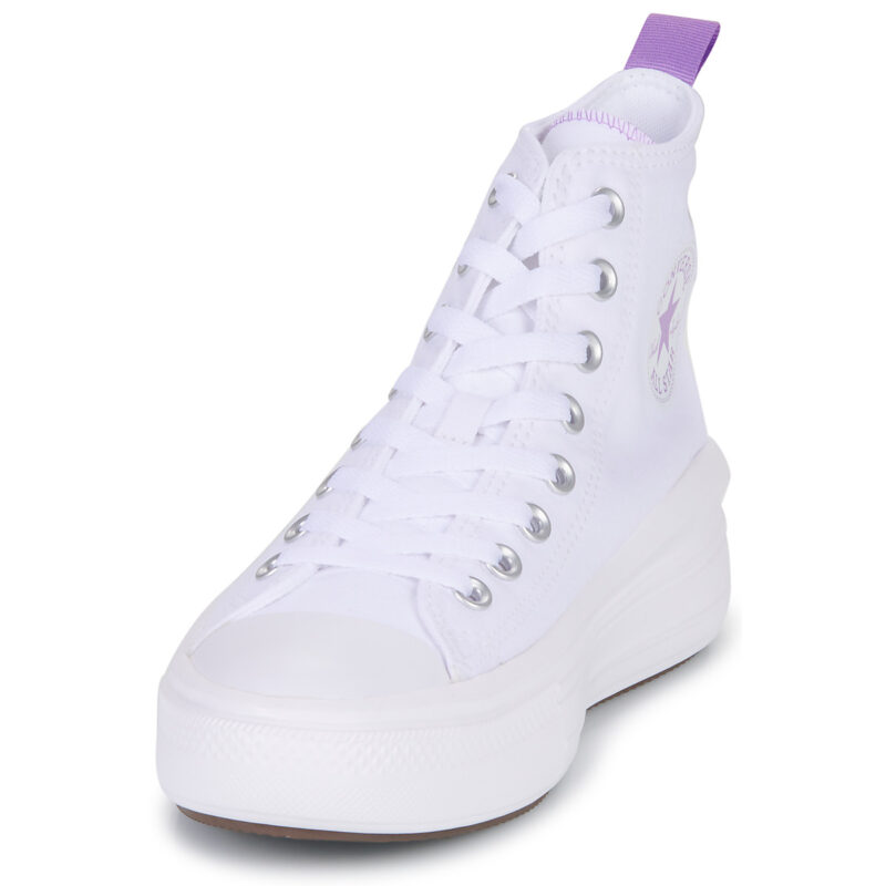 Converse Chuck Taylor All Star Move Platform Foundation Hi Bianco Sneakers Bambina - 3