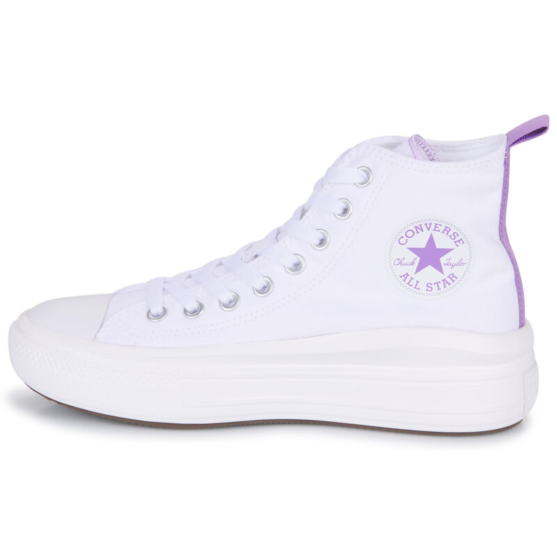 Converse Chuck Taylor All Star Move Platform Foundation Hi Bianco Sneakers Bambina - 4