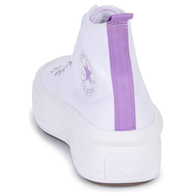 Converse Chuck Taylor All Star Move Platform Foundation Hi Bianco Sneakers Bambina - 5