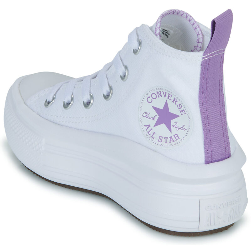 Converse Chuck Taylor All Star Move Platform Foundation Hi Bianco Sneakers Bambina - 7