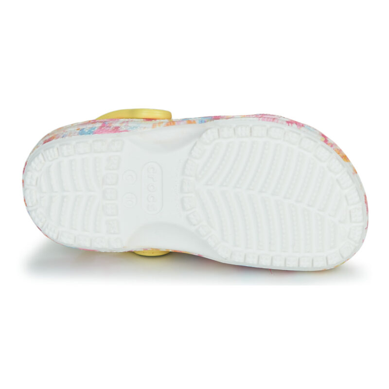 Sabots Crocs Classic &ndash; Sabots blancs teints &agrave; la main pour filles &ndash; Taille 7