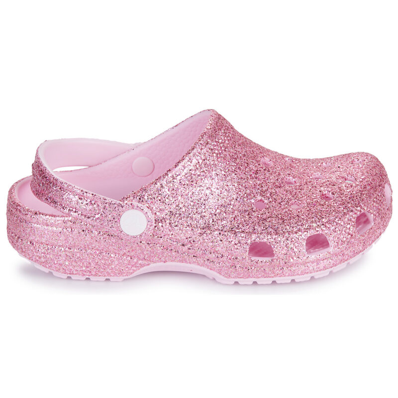 Sabots Crocs Classic Chunky Glitter K roses pour filles - Taille 2