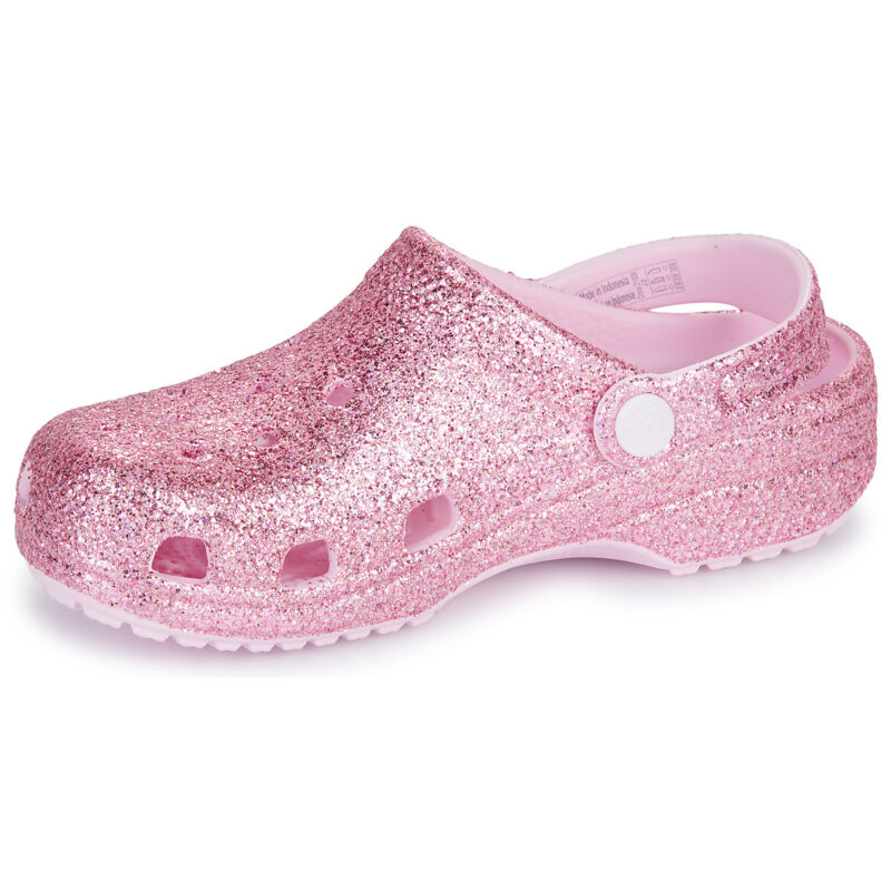 Sabots Crocs Classic Chunky Glitter K roses pour filles - Taille 4